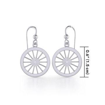 Wagon Wheel Silver Earrings TE2793 - Jewelry